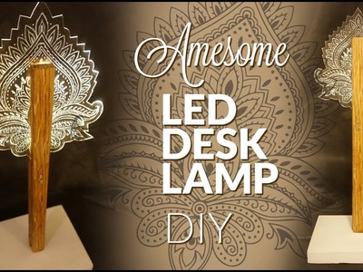 Led lamp AMESOME acrilic desk lamp DIY