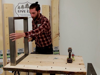 Live Edge Timber DIY wood project: How to install steel table legs