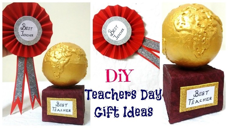 Teachers Day Gift Ideas | 2 Easy DIY | Badge and Trophy