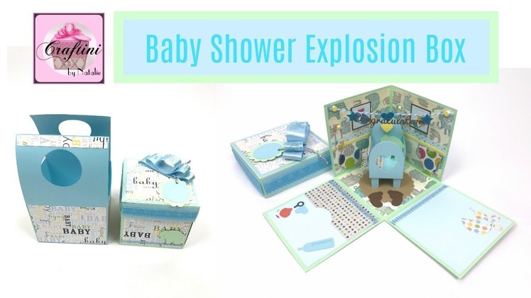 The Best Baby Shower gift card holder - DIY: How to make baby shower explosion box by Craftini