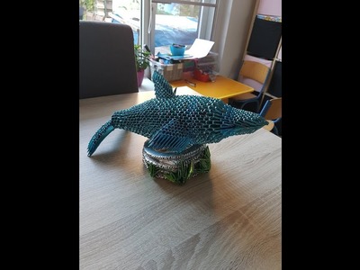 3d origami dolphin + tutorial