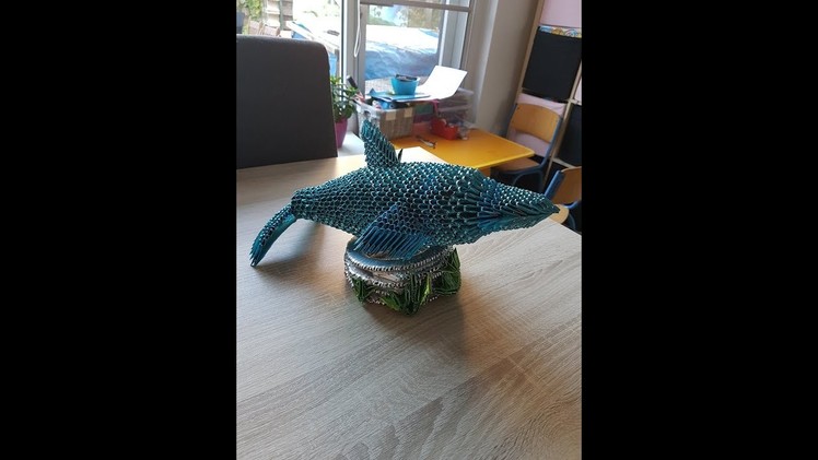 3d origami dolphin + tutorial
