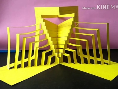 3d paper cutting art | paper design by radhapada | rainbow art | building design