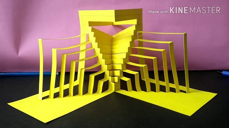 3d paper cutting art | paper design by radhapada | rainbow art | building design