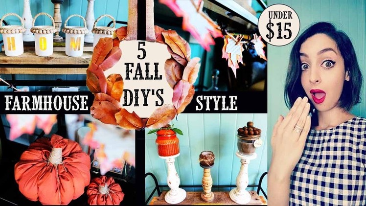 5 Fall Decor DIY's | Farmhouse Style | All $15 or Less