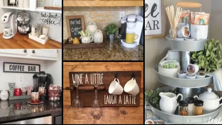 75+ Home Coffee Bar Design And Decor Ideas | DIY Kitchen Storage & Organization