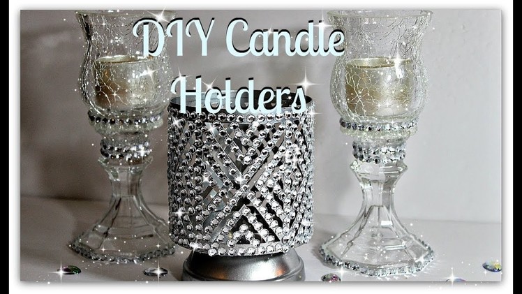 ????????????Bath And Body Works Inspired Candle Holders????????????||Dollar Tree Bling DIY Candle Holder????????????
