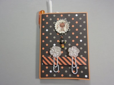 Covered Notepad with Extras, Hot Glue Decorated Paper Clips