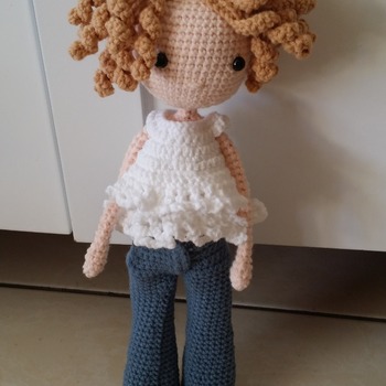 Crochet doll with Jeans
