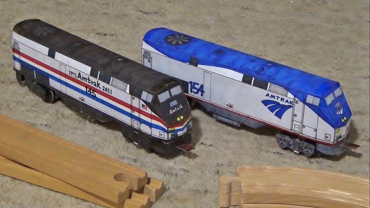 Custom-Built Amtrak Paper Trains! Runs on Wooden Railway Track