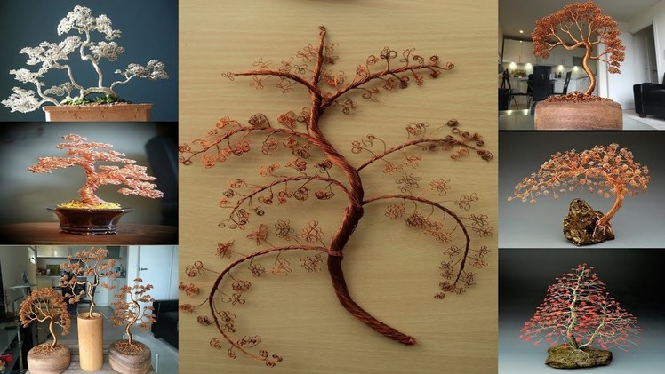 DIY-Art Attack |Bonsai Tree Room Wall Decor Idea at home with Copper Wire.