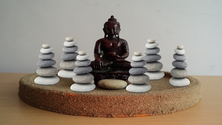 DIY-Art Attack | How to Make Maditation Buddha at home with Stone Piller & Buddha