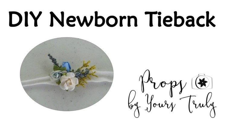 DIY Blue and Yellow Newborn Tieback Prop