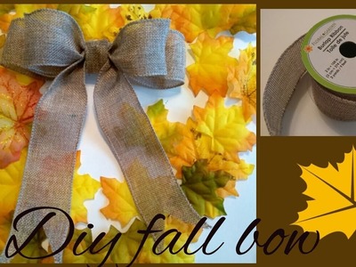 DIY BOW - PERFECT FOR FALL WREATH!
