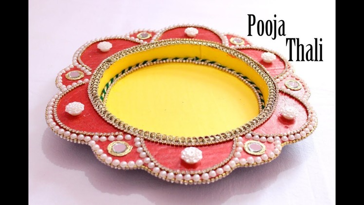 DIY Cardboard Thali: How to make pooja thali at home I Best out of waste I Creative Diaries