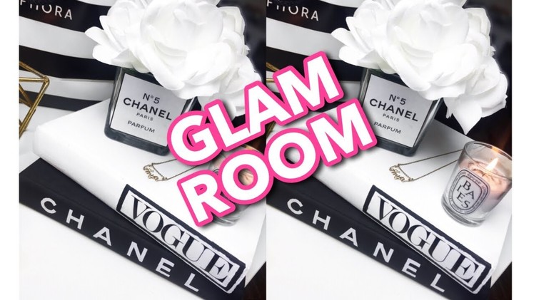 DIY CHANEL PARFUM VASE FLOWERS + FASHION BOOKS | CHANEL ROOM DECOR