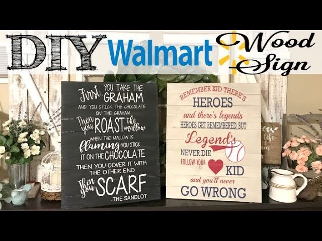 DIY Custom Sign Using WALMART Premade Pallet Board