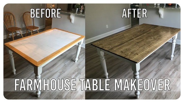 DIY Dining Room Table Makeover - Farmhouse Table Edition