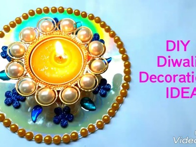DIY Diwali Decoration Idea. Simple and Easy Diwali decorations. Old CD Decoration idea. Old CD hacks