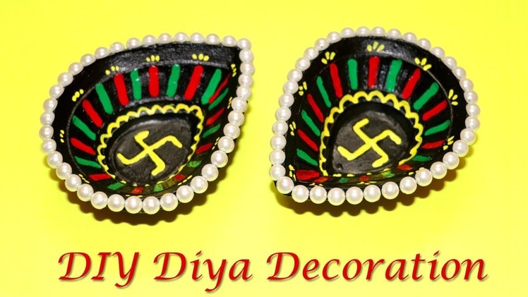 DIY Diya Decoration for Diwali | Designer Diyas | Little Crafties