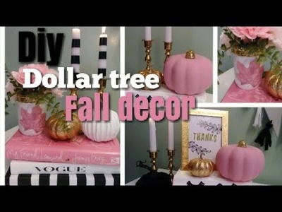 Diy Dollar tree fall. halloween PINK room decor!