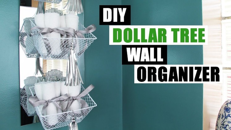 DIY DOLLAR TREE WALL ORGANIZER DIY Bathroom Organization