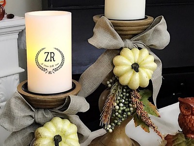 DIY Fall Candlestick Swags || Fall Decor || Four Weeks of Fall With AtHomeWithZane Episode #2