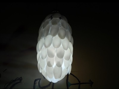 DIY How To Make Spoon Lamp With Plastic Bottle - Unique room decor
