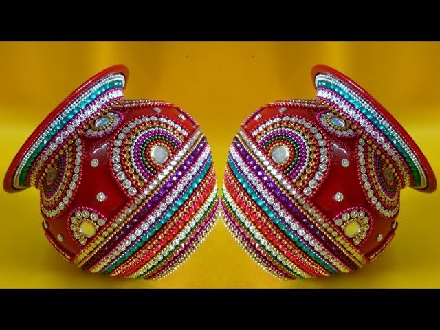DIY | Kalash Decoration for Diwali.Navratri Pooja | Kalash for Wedding | Matki decoration