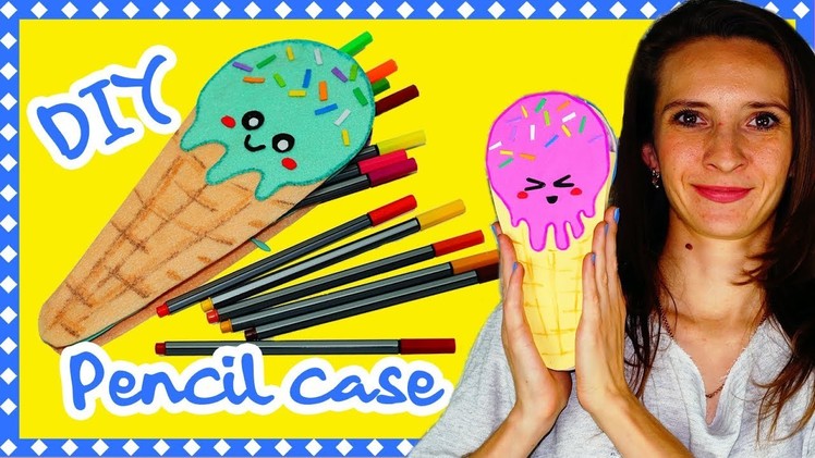 DIY Kawaii Pencil Case - Ice Cream Bar | How to make pencil case | Julia DIY