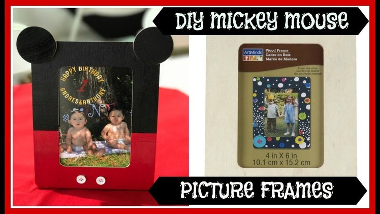 DIY MICKEY MOUSE PICTURE FRAMES | drinaBOO!