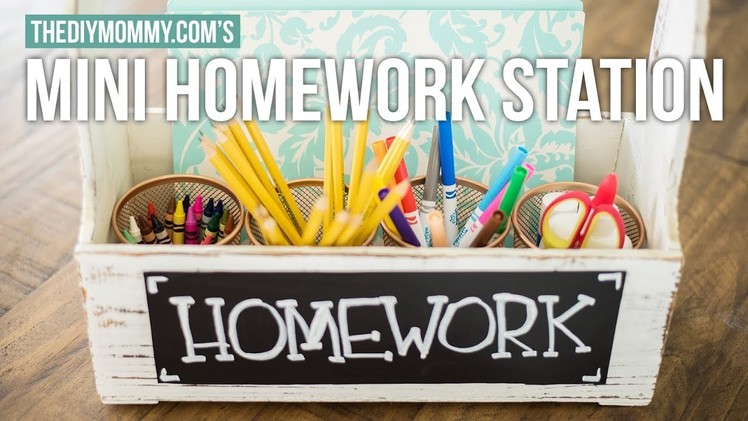 DIY Mini Homework Station for Back to School | The DIY Mommy
