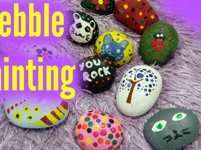 DIY Pebble.Rock painting  | Easy rock painting for kids | Kids Happiness