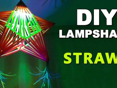 DIY Straw lampshades ideas - How to make a christmas parol using straw #DIY Art Straws