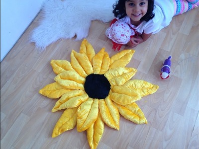 DIY Sunflower floor cushion.
