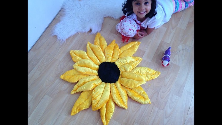 DIY Sunflower floor cushion.