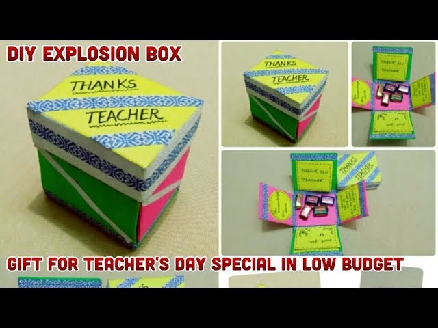 DIY TEACHER'S DAY GIFT.EASY, CHEAP, QUICK EXPLOSION BOX FOR TEACHERS DAY SPECIAL#23