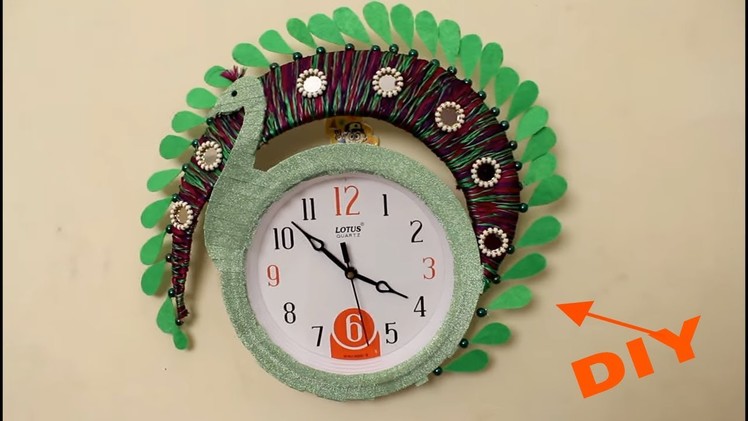 DIY ???? Wall clock decoration Idea ???? Designer Clock decoration???? Room decoration idea
