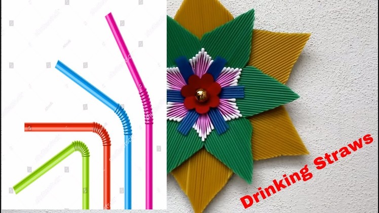 DIY Wall Decoration Idea Using Drinking Straws