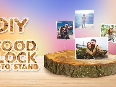 DIY Wood Block Photo Stand
