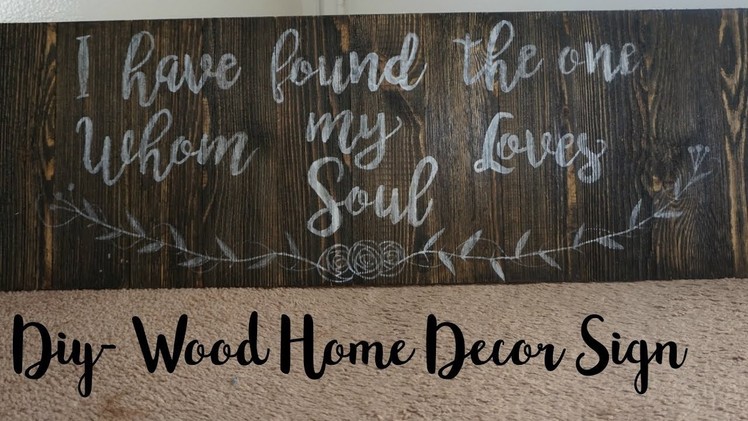 DIY- Wood Home Decor- Bible Verse