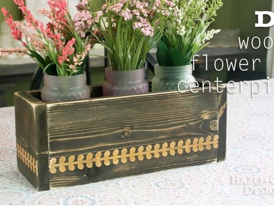 DIY Wooden Flower Box Centerpiece