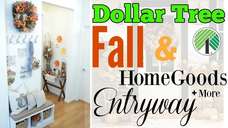 Dollar Tree + HomeGoods Fall Entryway Ideas! + Dollar Tree DIY