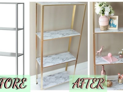 EASY DIY | MARBLE AND GOLD SHELF | IKEA HACK