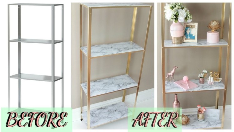 EASY DIY | MARBLE AND GOLD SHELF | IKEA HACK