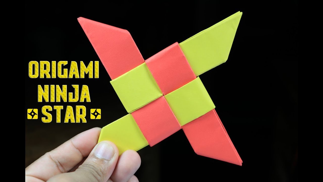 Easy Paper Ninja Star Shuriken Origami Ninja Star Diy Paper Crafts