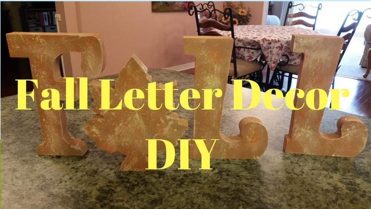 Fall Letter Decor DIY