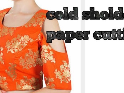 Fasion designer cold shoulder paper cutting