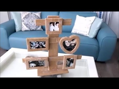 How To Make a Cardboard Photo Frame - GIFT IDEA DIY
