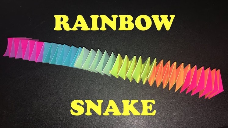 How to make a paper RAINBOW SNAKE ! EASY !